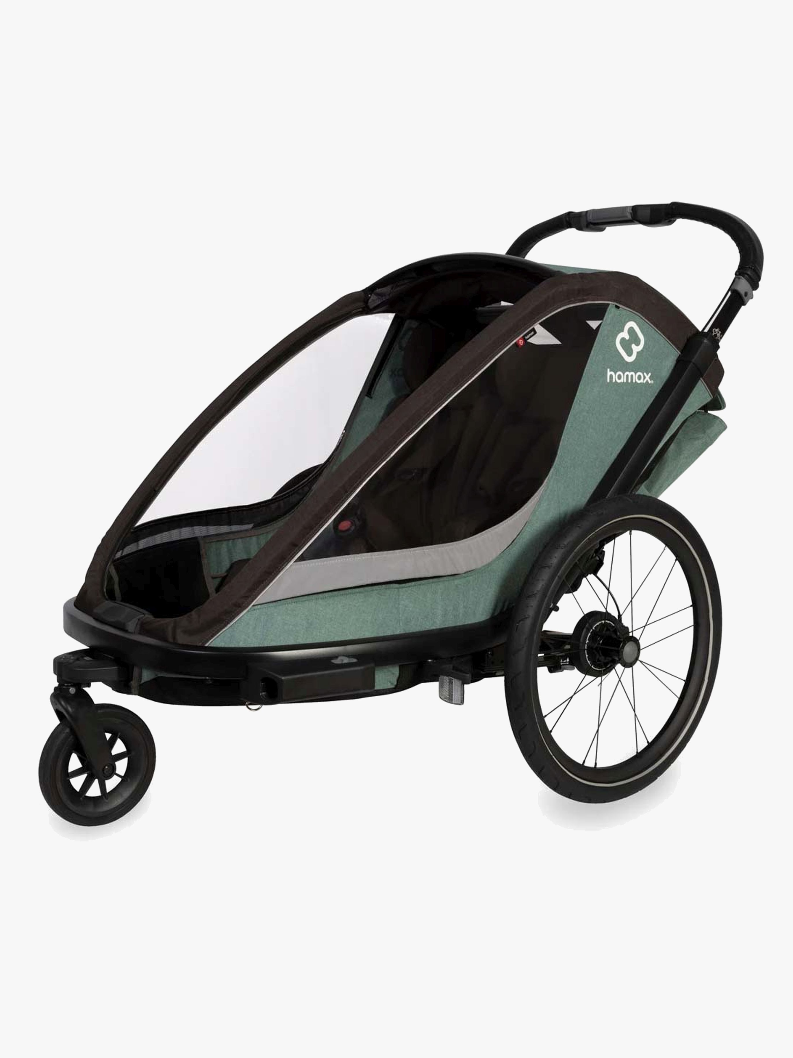 Cocoon Fahrradanhänger, Green / Black