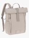 Lässig Rolltop Wickeltasche Rucksack, Taupe