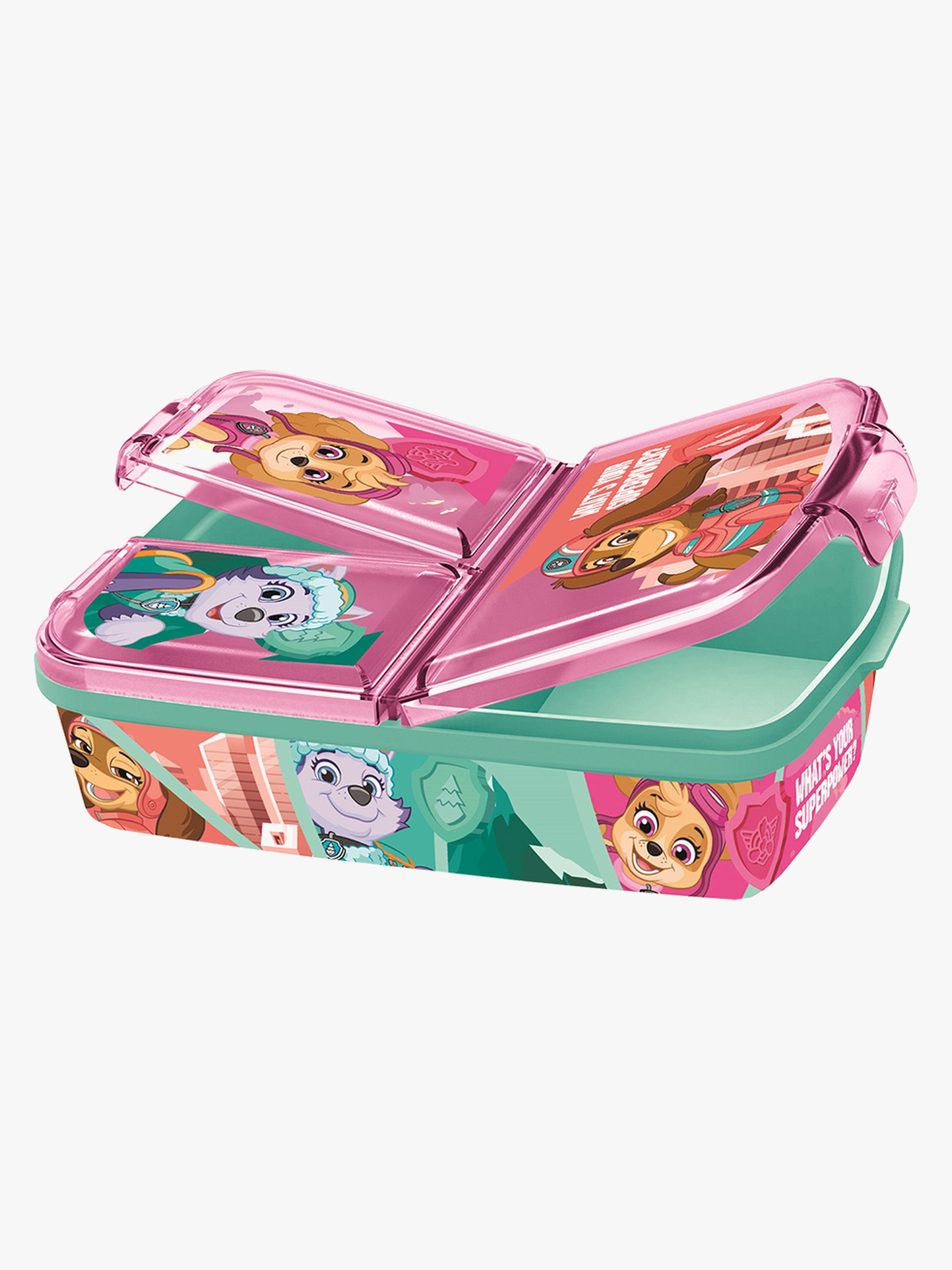 Paw Patrol Brotdose mit Fach, Rosa/Grün