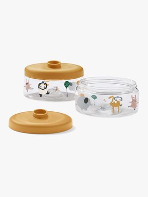 LIEWOOD Dominique Tritan Snackbox 2er-Pack, Around the world/Sandy