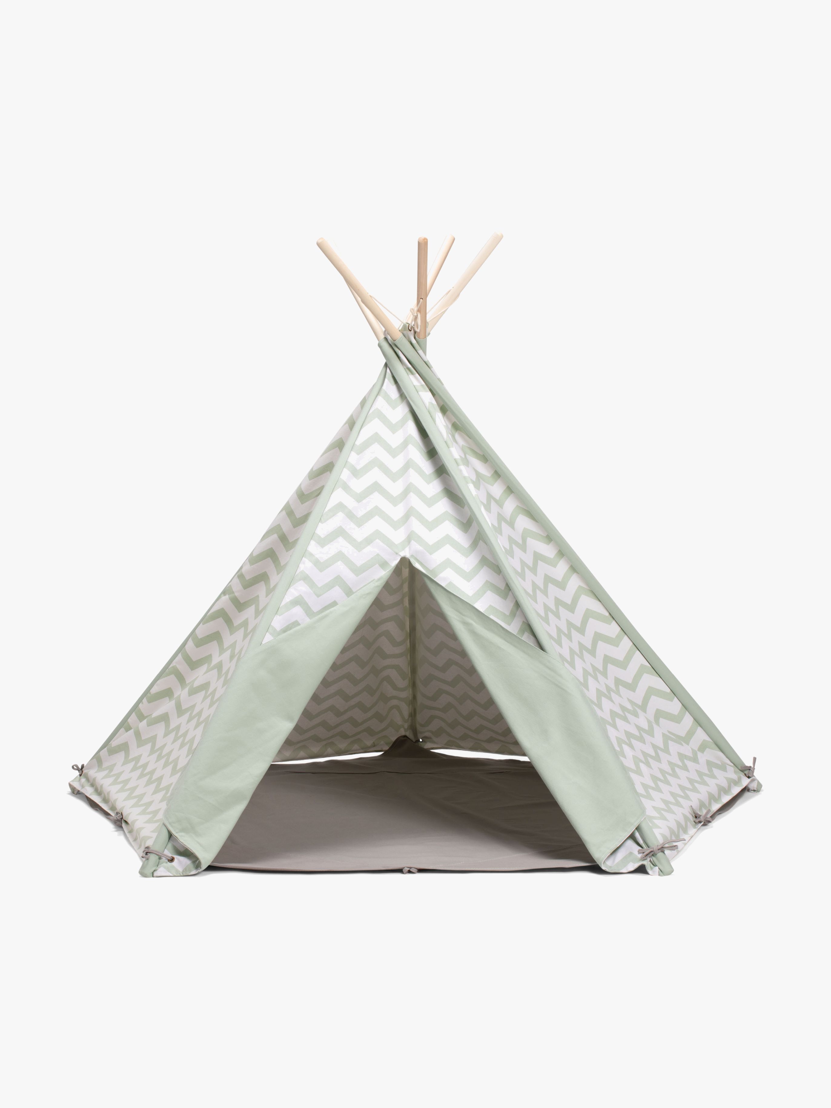 Spielzelt Tipi, Grün / Weiß