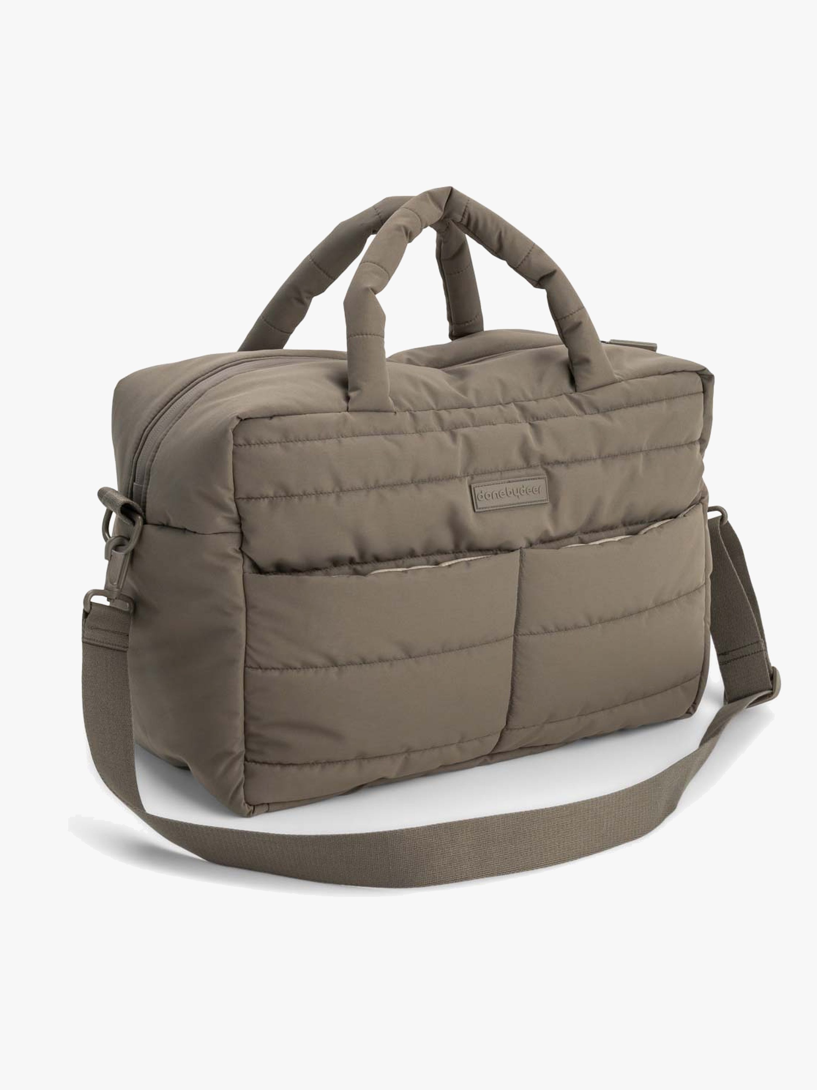 Done By Deer Gesteppte Wickeltasche, Taupe