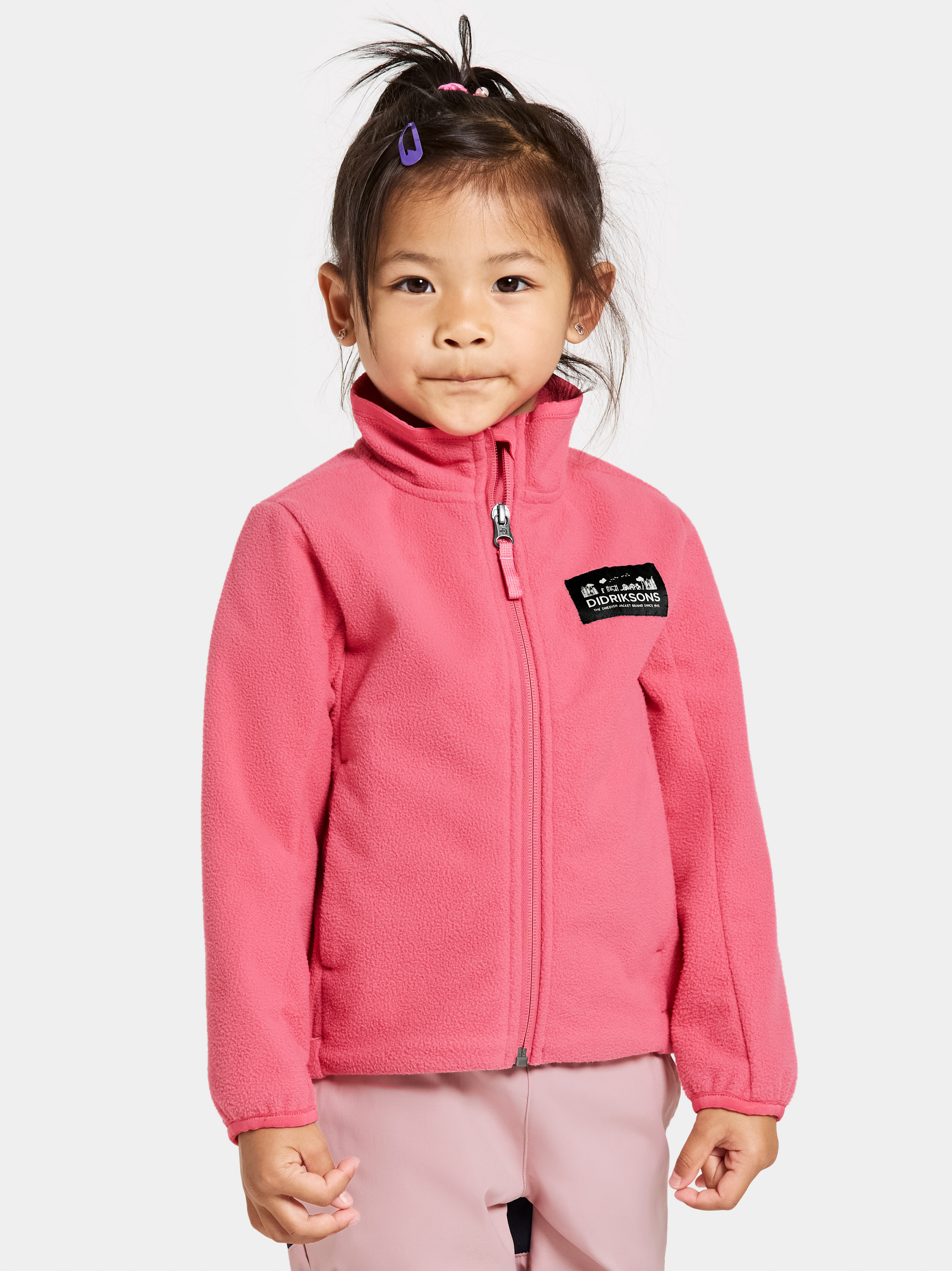 Didriksons Muskot Winddichte Windfleecejacke, Dusty Azalea, 140