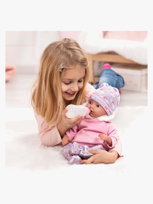 Bayer Design Reborn Baby Puppe mit Zubehör Regenbogen 38 cm