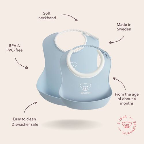 BabyBjörn Lätzchenset, Powder Blue