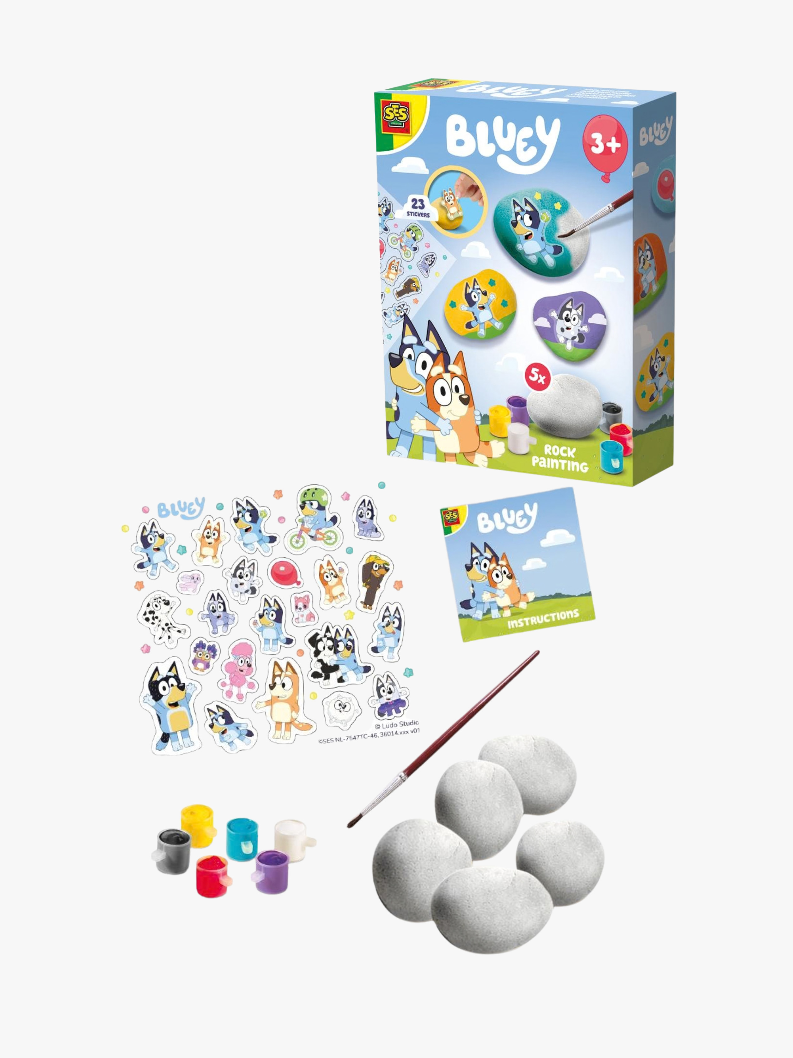 Bluey Bastelset Steine Bemalen