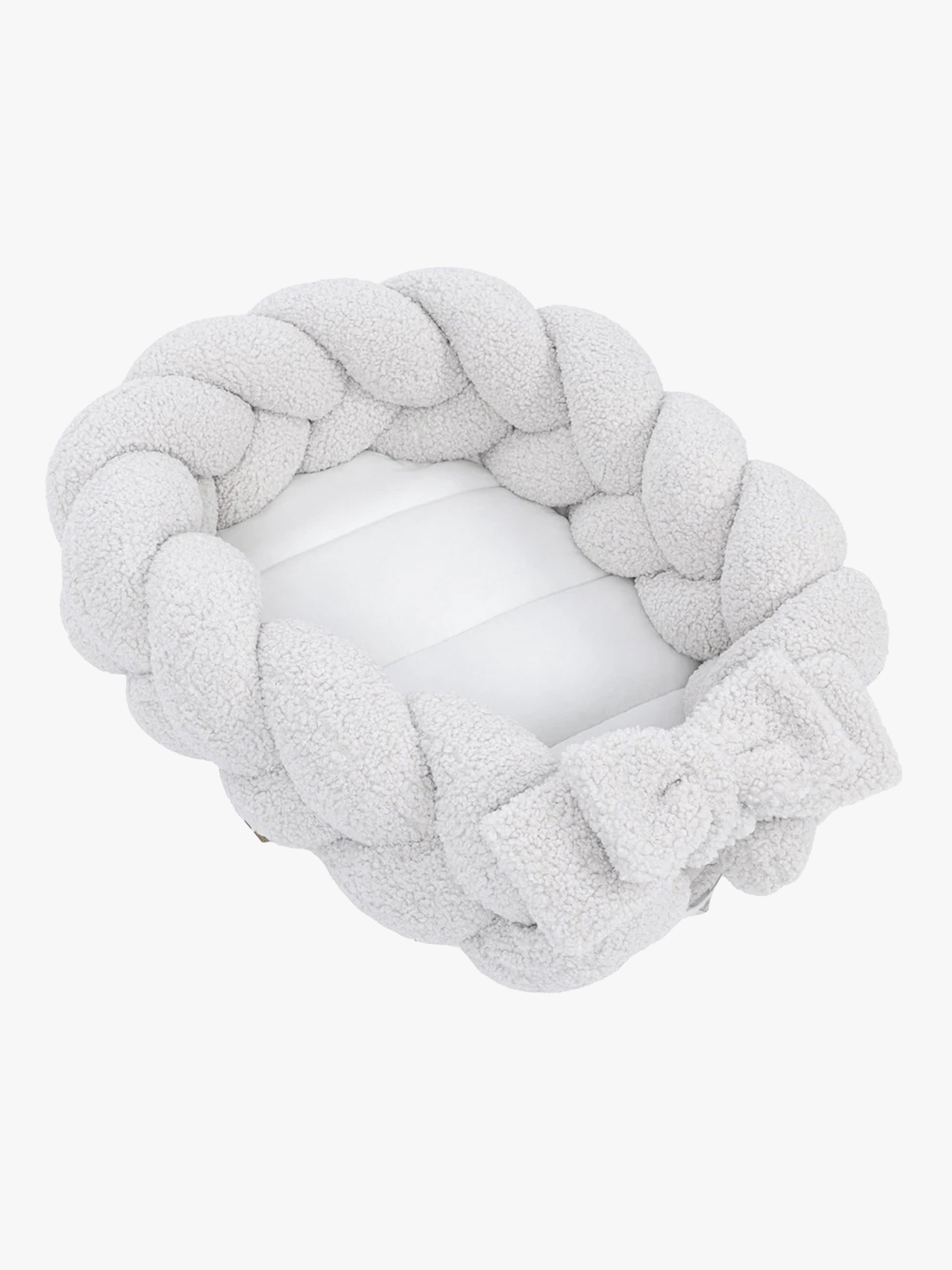 Bearly Babynest mit geflochtenem Schutz, Offwhite