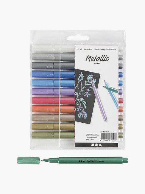 Creativ Company Filzstifte Metallic 12er-Pack