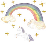 That's Mine Wandaufkleber Unicorn Rainbow