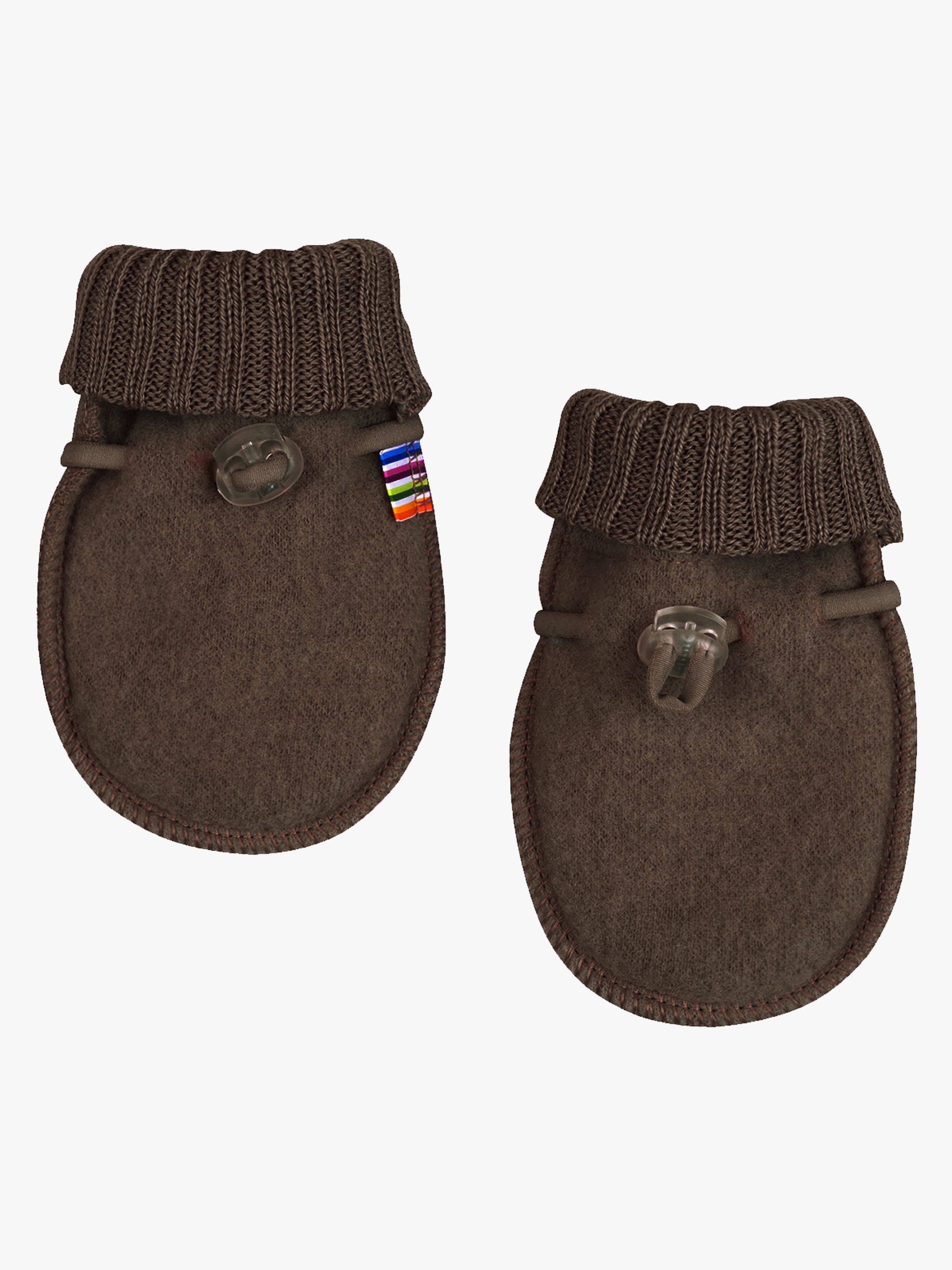 Joha Fäustlinge Merinowolle, Dark Brown, 80