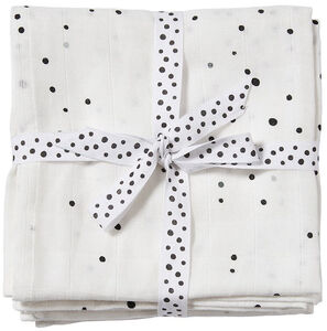 Done By Deer Decke Dreamy Dots 120x120 2er-Pack, White