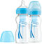 Dr. Brown's Options+ Weithals Babyflasche 270 ml 2er-Pack, Blau