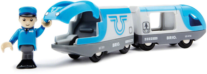 BRIO World 33506 Blauer Reisezug (Batterielok)
