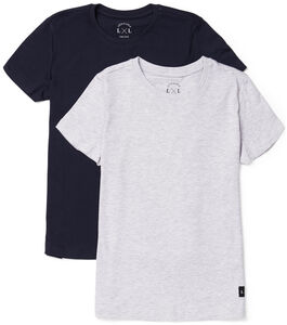 Luca & Lola Davide T-Shirt 2er-Pack, Grey Melange/Navy
