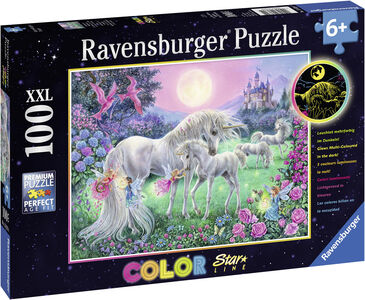 Ravensburger Puzzle Einhörner im Mondschein 100 Teile
