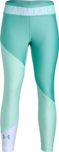 Under Armour HG Color Block Ankle Crop Leggings, Neo Turquoise