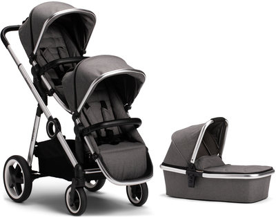 Kaufen Beemoo Twin Travel 2019 Geschwisterwagen Dark Grey