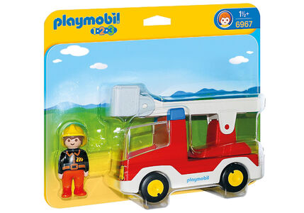 Playmobil 6967 123 Feuerwehrauto mit Leiter