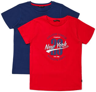 Luca & Lola Riccione T-Shirt 2er-Pack, Red/Navy