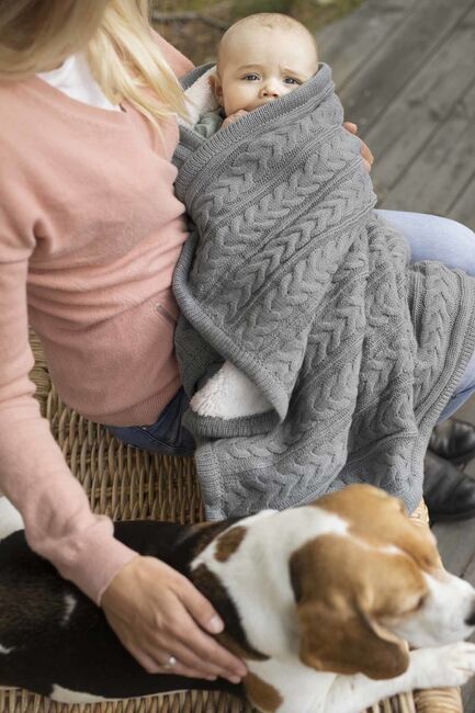 Vinter & Bloom Decke Cuddly, Dove Grey
