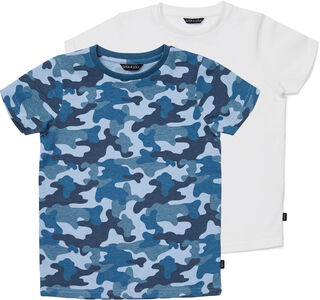 Luca & Lola San Marino T-Shirt 2er-Pack, Blue Camouflage/White