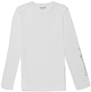 Hyperfied Jersey Logo Long Sleeve Top, Snow White