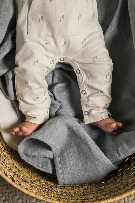 Jollein Musselindecke Bamboo 4er-Pack, Storm Grey