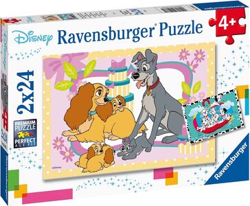 Ravensburger Puzzle Walt Disneys liebste Welpen 2x24 Teile