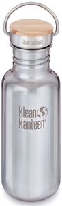 Klean Kanteen Reflect Baboo Cap Trinkflasche Mit Bambusdeckel 532ml, Mirrored Stainless