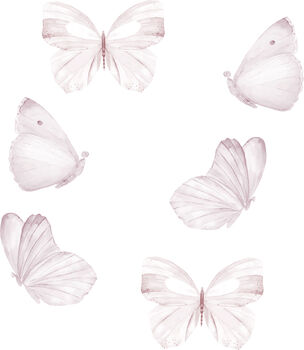 That's Mine Wallsticker Butterfly 6er-Pack, White