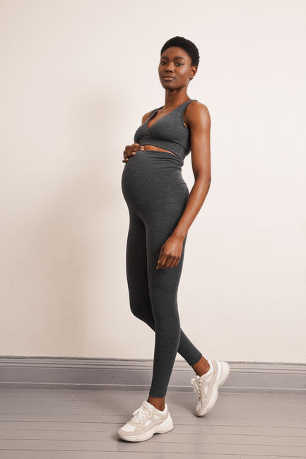 Boob Once-On-Never-Off Leggings Merinowolle, Dark Grey Mélange