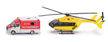 Siku Krankenwagen & Helikopter Set 1:87