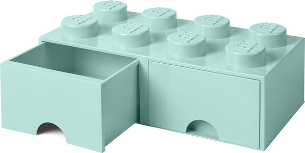 LEGO Aufbewahrungsbox mit Schublade 8, Türkis